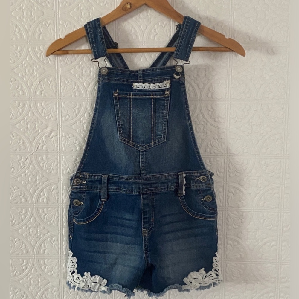 Jordache denim overalls Large 10-12 - Picture 1 of 3